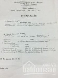 Bán gần 3 công đất mặt tiền đường Ký Con, phường 2, Mỹ Tho