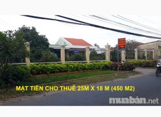 Cho thuê dài hạn đất mặt tiền để buôn bán kinh doanh 25m x 18m