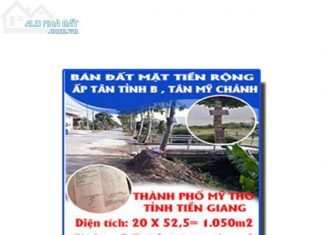 BÁN ĐẤT MẶT TIỀN RỘNG TẠI ẤP TÂN TỈNH B , TÂN MỸ CHÁNH, THÀNH PHỐ MỸ THO, TỈNH TIỀN GIANG - 0