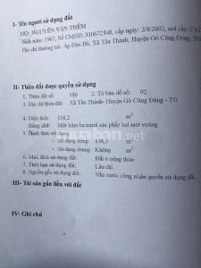 Cần bán gấp nhà đất sát biển Tân Thành Gò Công Đông