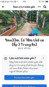 Đất 4mx33m (78m thổ cư) Trung An Mỹ Tho Tiền Giang