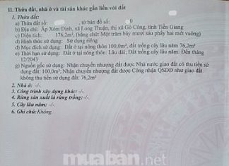 Bán Đất Hình Ảnh 100% Xóm Dinh-Long Thuận-TXGC-Hẻm Ô Tô